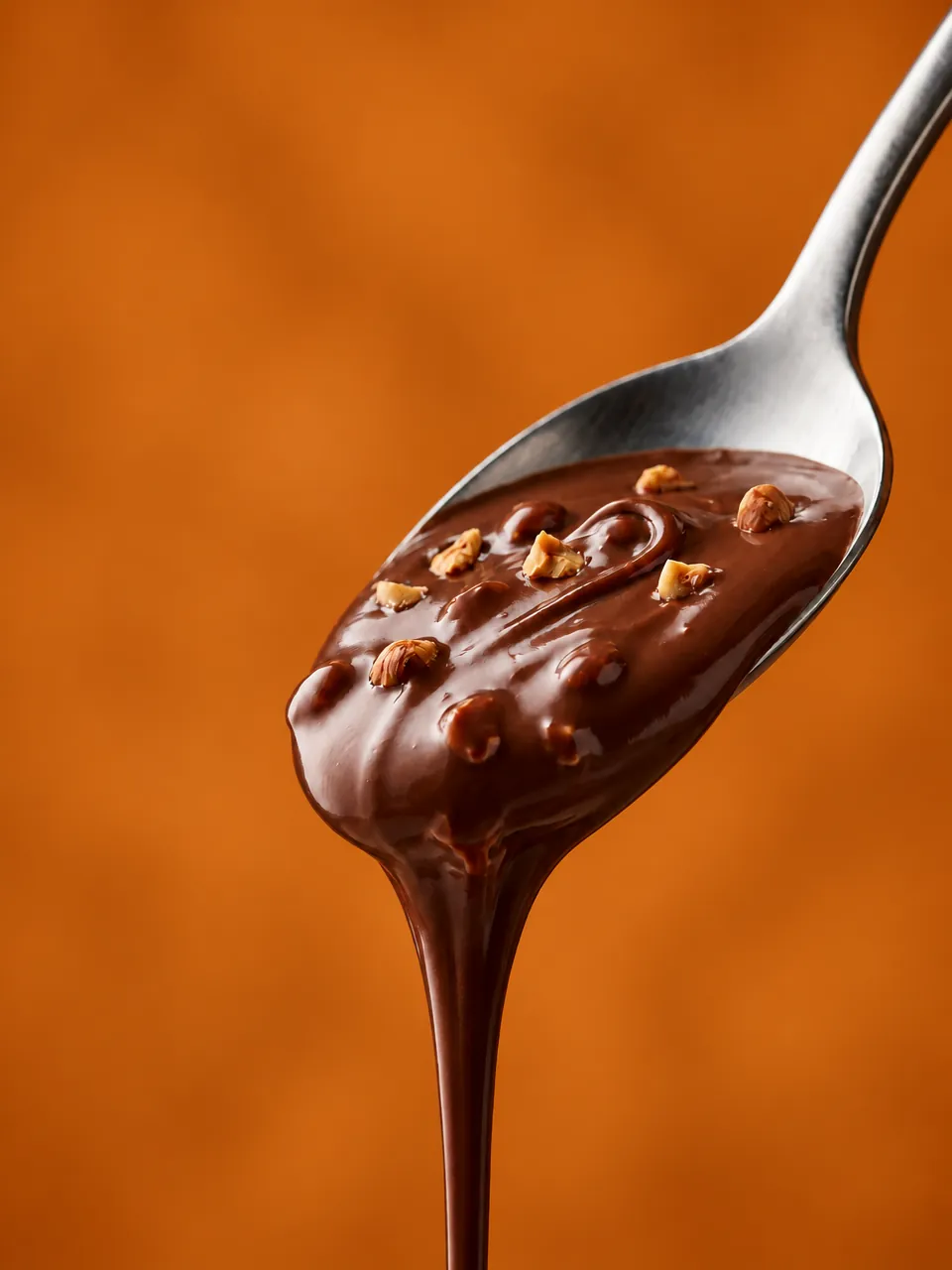 Choco Hazel Crunch pouring off a spoon